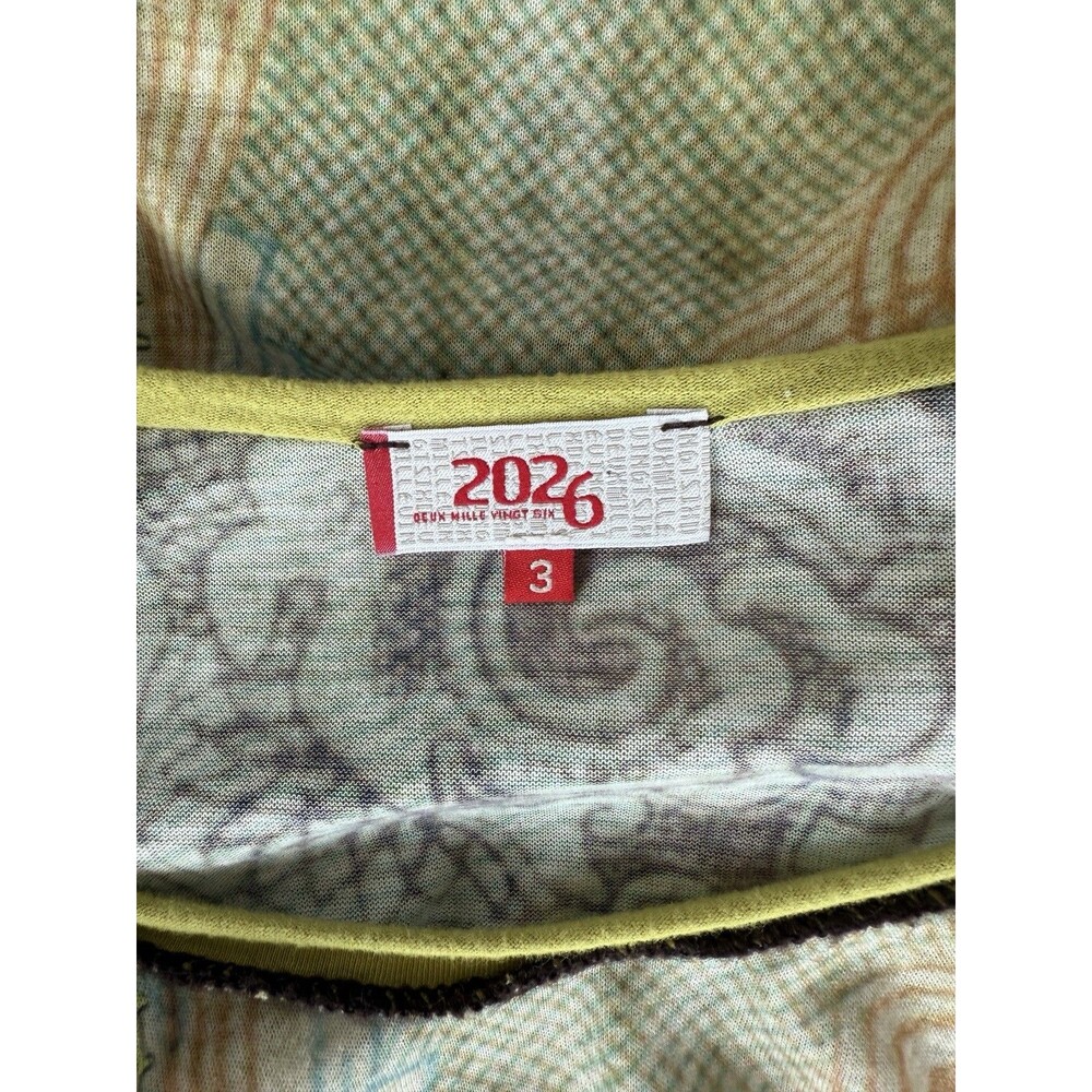 2026 Deux Mille Vingt Six Vintage Y2K Wool Blend Long Sleeve Art to Wear Top - Picture 8 of 8